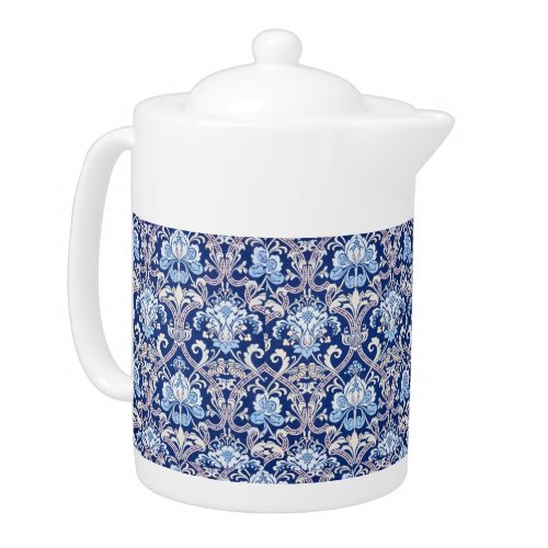 Vintage Decorative Art 19th Century Floral Design  Teapot