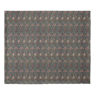 Vintage Decorative Art Floral Pattern Blue Pink Duvet Cover