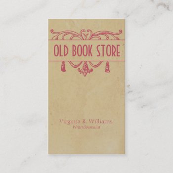 Vintage Decorative Bookplate Business Card by MarceeJean at Zazzle