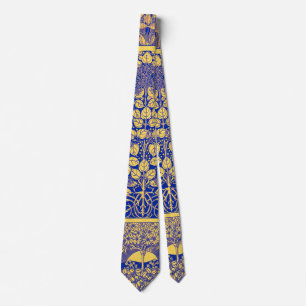 Vintage Decorative Botanical Art Nouveau Pattern Neck Tie
