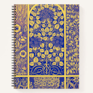 Vintage Decorative Botanical Art Nouveau Pattern Notebook