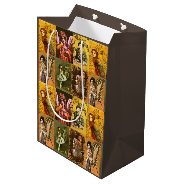 Vintage Decorative Figure Gift Bag (Back Angled)