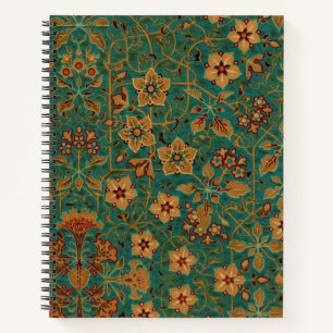 Vintage Decorative Floral Rug Pattern Notebook