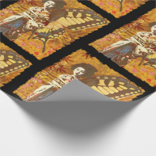 Vintage Decorative Geisha Wrapping Paper