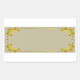Vintage Decorative Gold Border Label Sticker