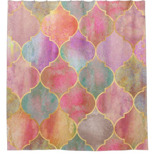 Vintage decorative moroccan seamless pattern with  shower curtain