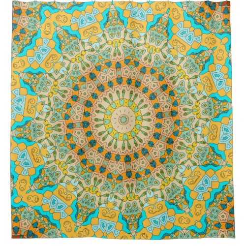 Vintage decorative pattern Islam Arabic Indian Shower Curtain
