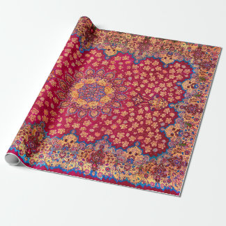 Vintage Decorative Persian Floral Carpet Wrapping Paper