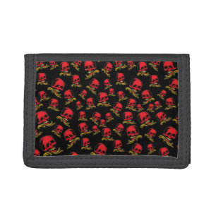 Vintage Decorative Skulls Trifold Wallet