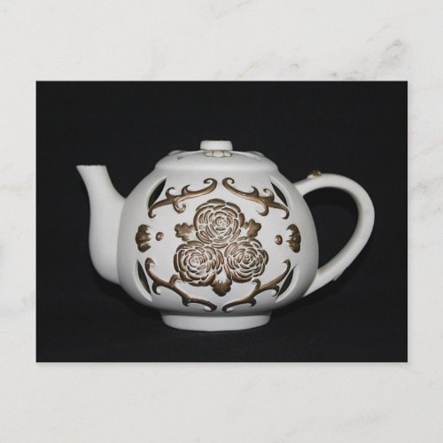 Vintage Decorative Teapot Postcard