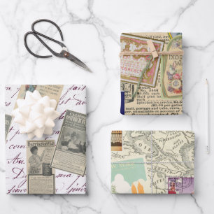 Vintage Decoupage Ephemera Catalog Ads    Wrapping Paper Sheets