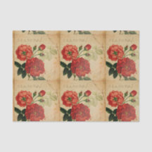Vintage Decoupage Ephemera Roses Jigsaw Puzzle