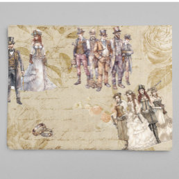 Vintage  Decoupage Steampunk Wedding  Tissue Paper