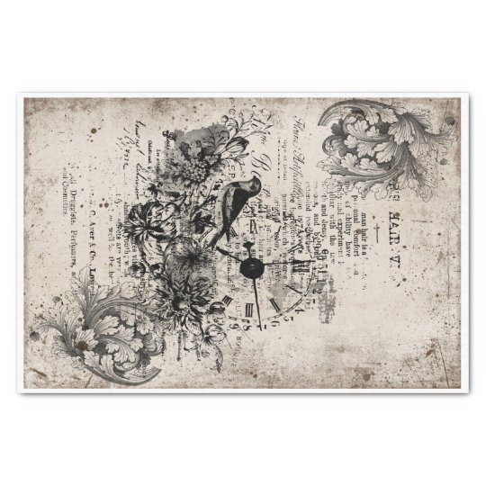 Vintage decoupage tissue paper