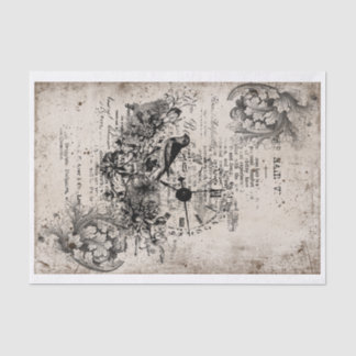 Vintage decoupage tissue paper