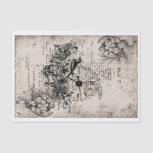 Vintage decoupage tissue paper (Front)