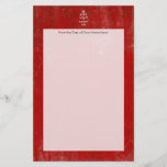 Vintage Deep Red Distressed Keep Calm and Carry On Stationery