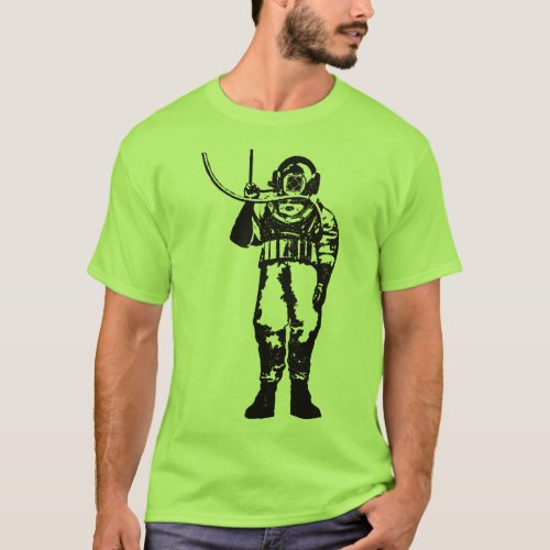 Vintage Deep Sea Diver with Diving Helmet T_Shirt