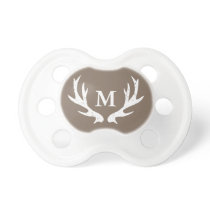 Vintage deer antler baby pacifier with monogram Vintage deer antler baby pacifier with monogram