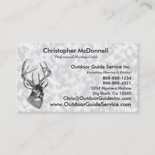 Vintage deer art graphic business card