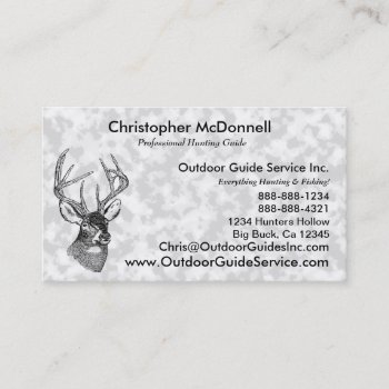 Vintage Deer Art Graphic Business Card by OutdoorAddix at Zazzle