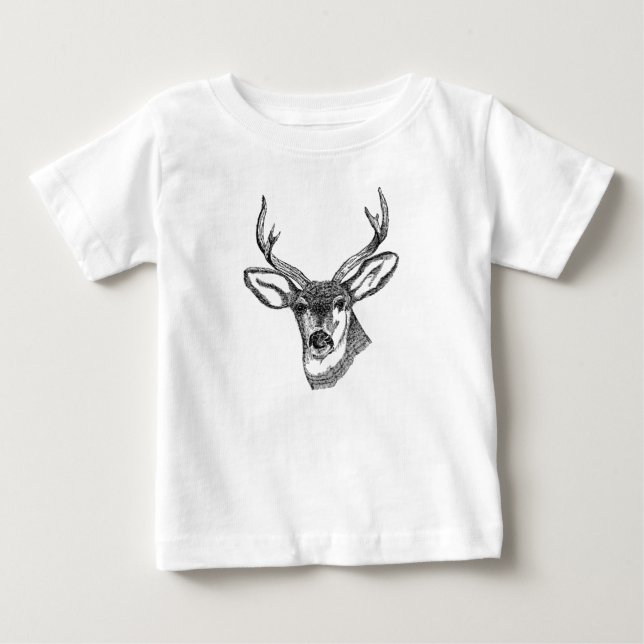 Vintage Deer Baby T-Shirt (Front)