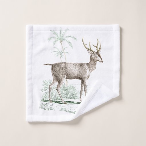Vintage Deer Bath Towel Set Zazzle