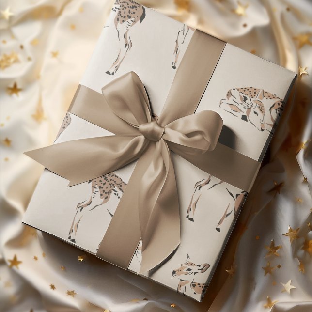 Vintage Deer Beige  Wrapping Paper (Creator Uploaded)