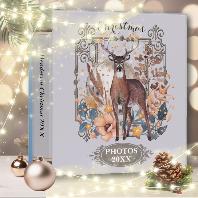 Vintage Deer Christmas Photo Album 3 Ring Binder (Creator Uploaded)