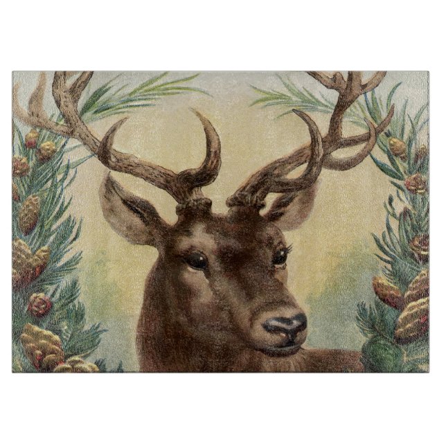 Vintage Deer Cutting Board (Front)
