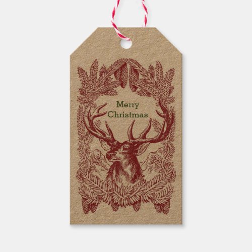 Vintage Deer Gift Tags