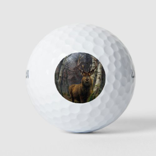 Vintage deer rustic hunter   golf balls