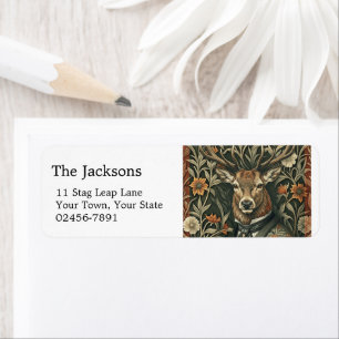 Vintage Deer Stag Woodland Gentleman Label
