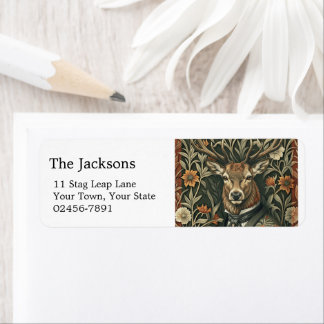 Vintage Deer Stag Woodland Gentleman  Label