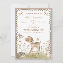Vintage Deer Woodland Baby Shower