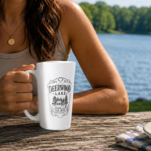 Vintage Deerwood Boathouse  Latte Mug