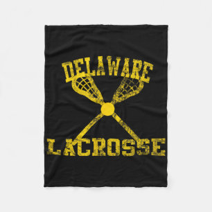 Vintage Delaware Lacrosse Fleece Blanket
