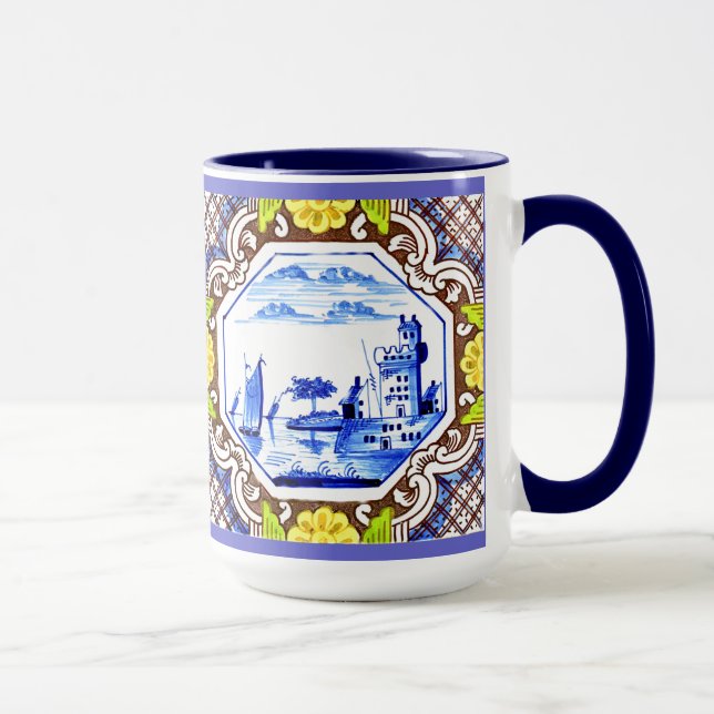 VINTAGE DELFT TILE MUG (Right)