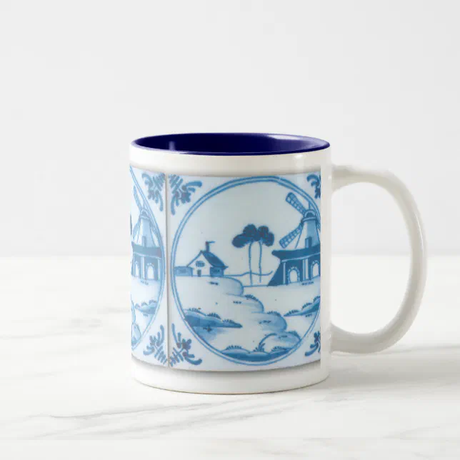 Vintage Delft Tile Windmill Coffee Mug | Zazzle