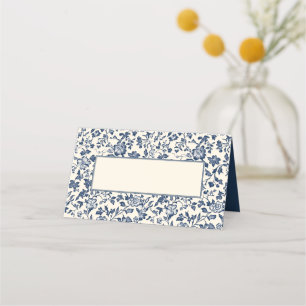 Vintage Delftware with Handwriting space Place Card