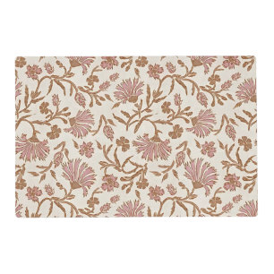 Vintage delicate mauve flowers & intricate foliage placemat
