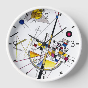 Vintage Delicate Tension #85 - Kandinsky Cool Art Clock