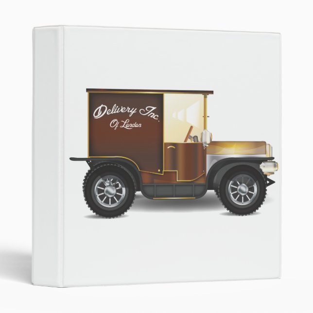 Vintage Delivery Van Binder (Front/Spine)