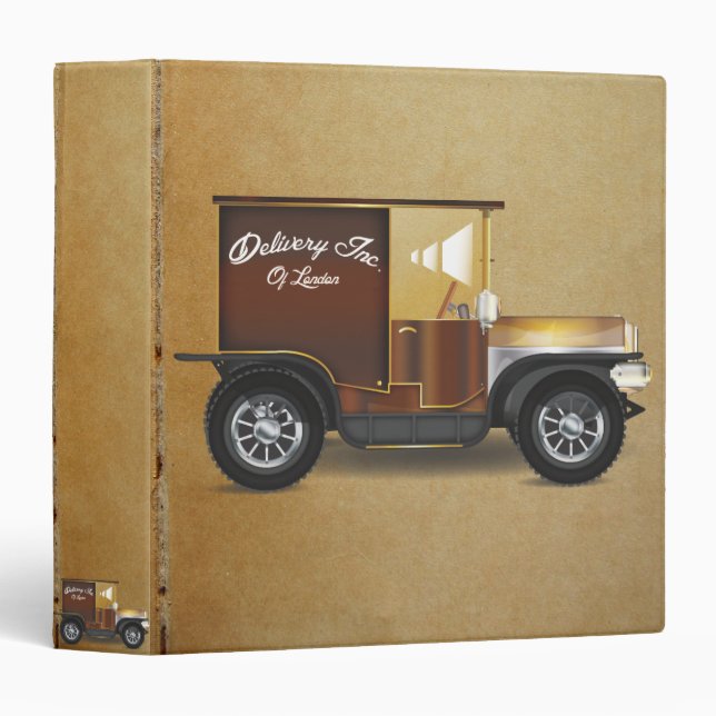 Vintage Delivery Van Binder (Front/Spine)
