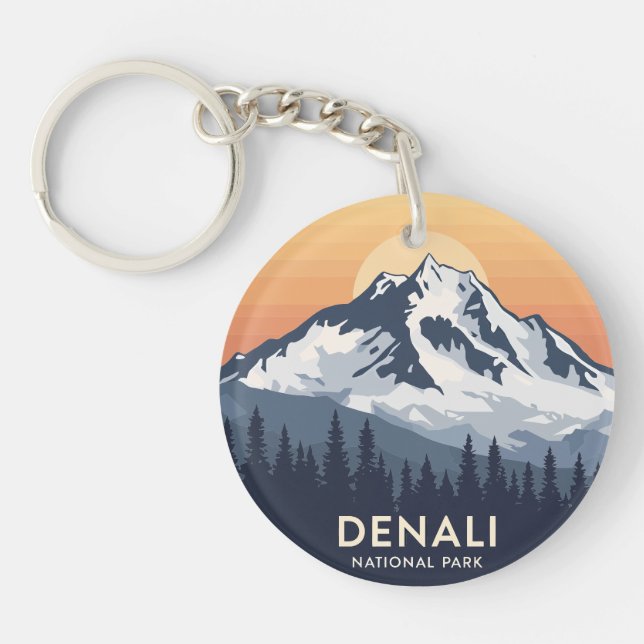 Vintage Denali National Park Keychain (Front)