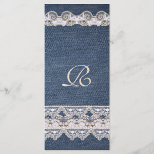 Vintage Denim and Lace Program Rack Card