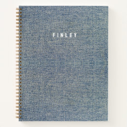 Vintage Denim Blue Jeans Look Notebook
