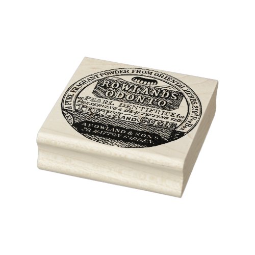 Vintage Dental Powder Contained Rubber Art Stamp