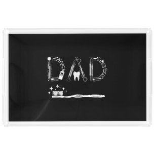 Vintage Dentist Dad Father Grandpa Father's Day Me Acrylic Tray