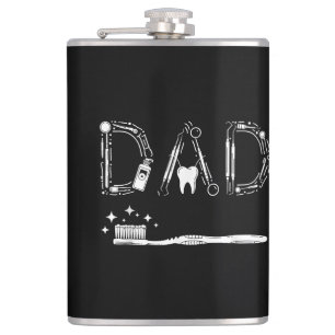 Vintage Dentist Dad Father Grandpa Father's Day Me Flask